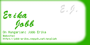 erika jobb business card